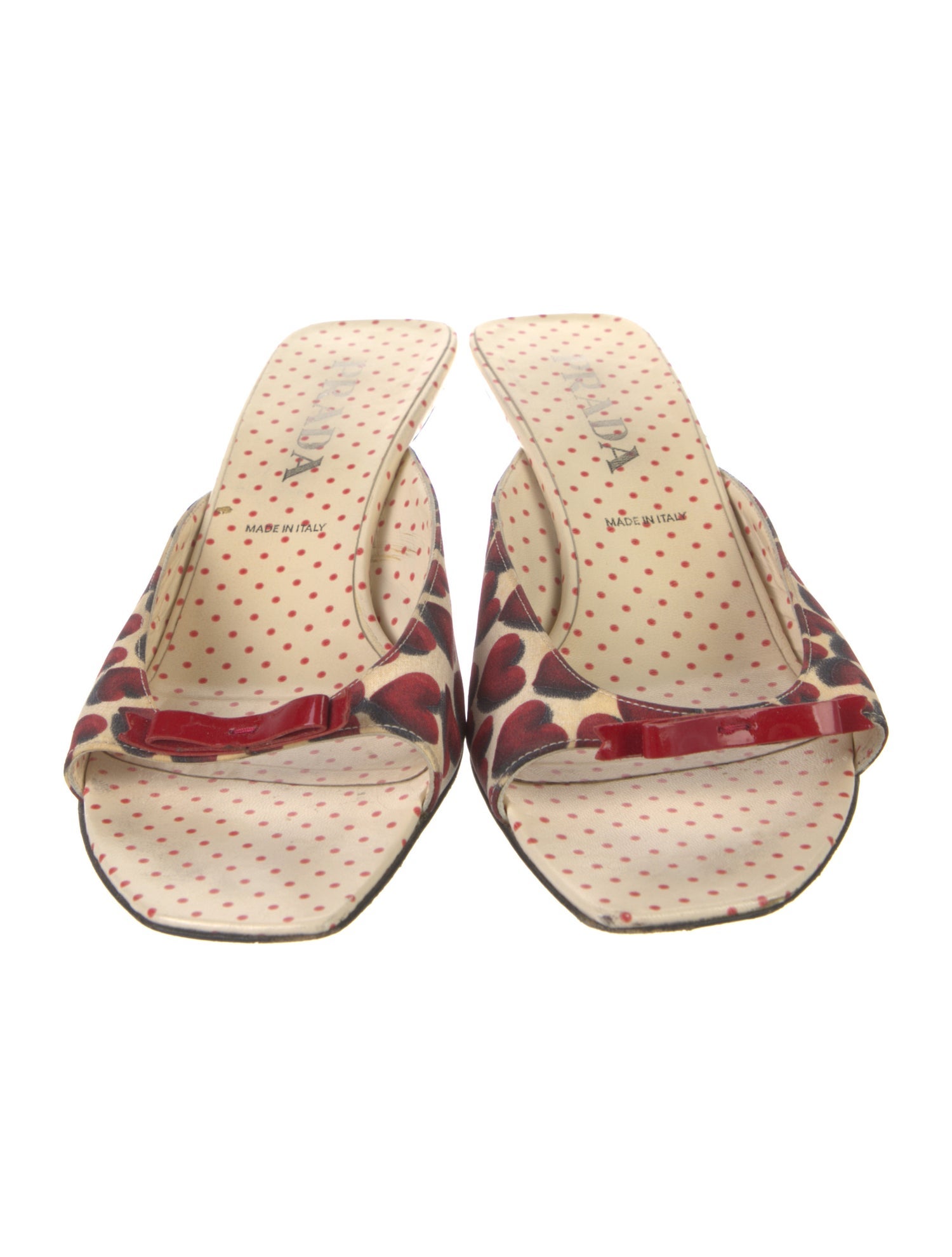 Prada Leather Printed Slides